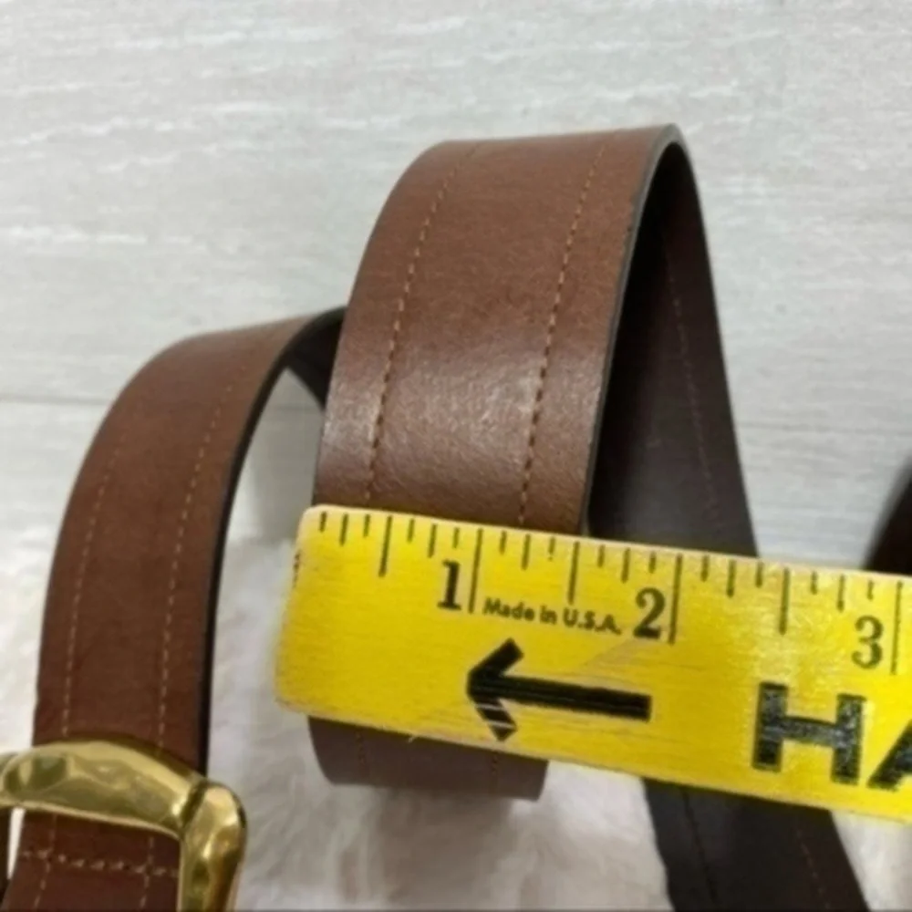 Men’s Genuine Italian Bonded Leather belt  Size XL Color brown